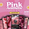 Coquette pink aesthetic faceless Instagram Reels, ready-to-edit Canva templates with PLR and MRR rights for digital marketing.
