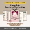 TikTok faceless marketing course with MRR and PLR Digital marketing guide for TikTok without showing your face Faceless marketing strategies on TikTok with resell rights