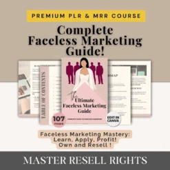 TikTok faceless marketing course with MRR and PLR Digital marketing guide for TikTok without showing your face Faceless marketing strategies on TikTok with resell rights