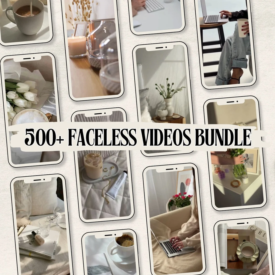 500+ Faceless Reels Video Bundle – Aesthetic Lifestyle MRR/PLR - Image 7