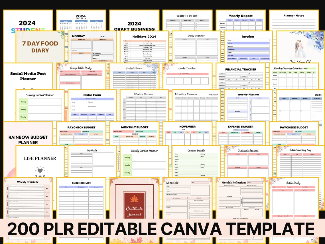 12,000+ Pages Canva Planner Templates for Resell - Image 2