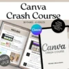 Canva Crash Course with MRR and PLR rights Digital design course with resale rights Canva course for beginners and experts MRR PLR