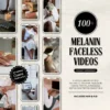 Melanin-focused faceless video reels bundle Editable Canva templates with MRR/PLR Faceless melanin reels for Instagram/TikTok Aesthetic marketing videos with master resell rights
