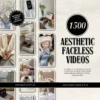 Faceless reels video bundle for Instagram and TikTok Editable Canva templates with MRR/PLR Faceless marketing reels with resell rights Aesthetic faceless reels for digital marketing