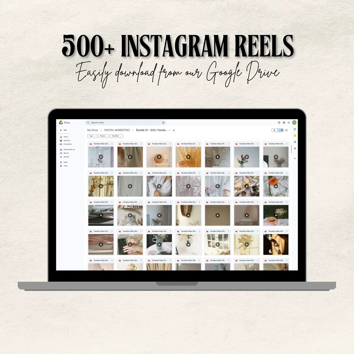 500+ Faceless Reels Video Bundle – Aesthetic Lifestyle MRR/PLR - Image 2