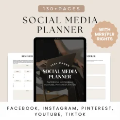 Social media planner PLR templates Canva Customizable PLR templates for Instagram TikTok Canva social media planner templates Master resell rights social media planner