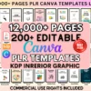 12,000+ Pages Canva Planner Templates Bundle Digital Canva Planners with Master Resell Rights Customizable Planner Templates for Digital Resell