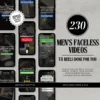Men’s faceless reels bundle for Instagram Dark and moody lifestyle videos with PLR rights High-resolution men’s faceless reels for social media Editable Canva templates for men’s digital marketing content