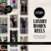 Luxury women faceless reels bundle Rich girl lifestyle videos with MRR/PLR Editable Canva templates for luxury women reels High-res digital content for Instagram/TikTok