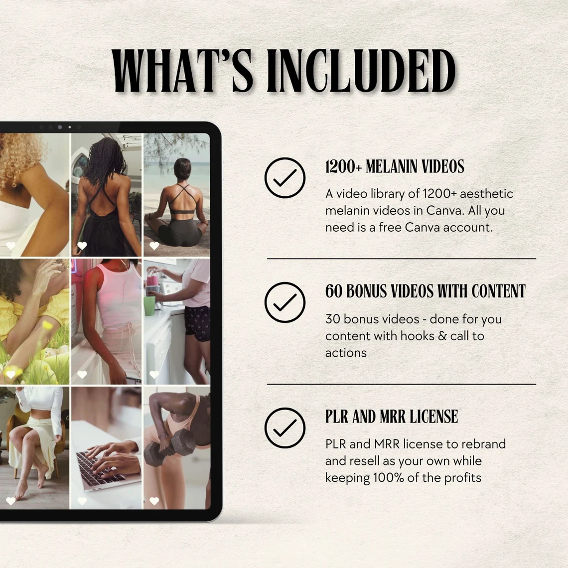 Melanin Faceless Reels Bundle – 1100+ PLR/MRR Aesthetic Videos - Image 4