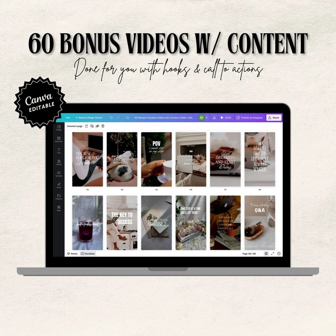 Melanin Faceless Reels Bundle – 1100+ PLR/MRR Aesthetic Videos - Image 3