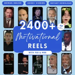 motivational reels for Instagram reels bundle with MRR digital marketing motivational content