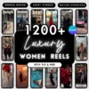 luxury rich woman faceless reels opulent Instagram reels luxury marketing Canva templates MRR and PLR luxury reels bundle