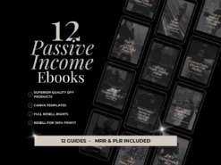 Passive income eBook bundle with 12 ready-to-sell products MRR eBook bundle with editable passive income guides Faceless wealth guide, social media planner, and more in MRR bundle Resell rights eBooks for passive income business Passive Income eBook Bundle MRR Master Resell Rights eBook Bundle Editable passive income eBooks MRR digital product bundle