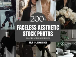 AI faceless stock images for social media 200+ PLR faceless images for influencers AI-generated faceless luxury images Faceless marketing bundle Free PLR stock images for Instagram