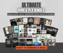 Ultimate PLR and MRR Bundle for passive income Resellable digital products with Master Resell Rights PLR content bundle for branding and profit