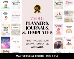 7500+ Canva PLR templates for resale Mega bundle of editable PLR templates PLR planners and trackers for digital marketing 7500+ digital products for passive income
