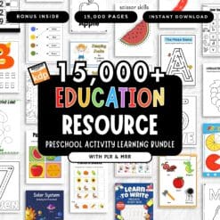 MRR Educational Bundle - PLR Worksheets & Activities for Kids
