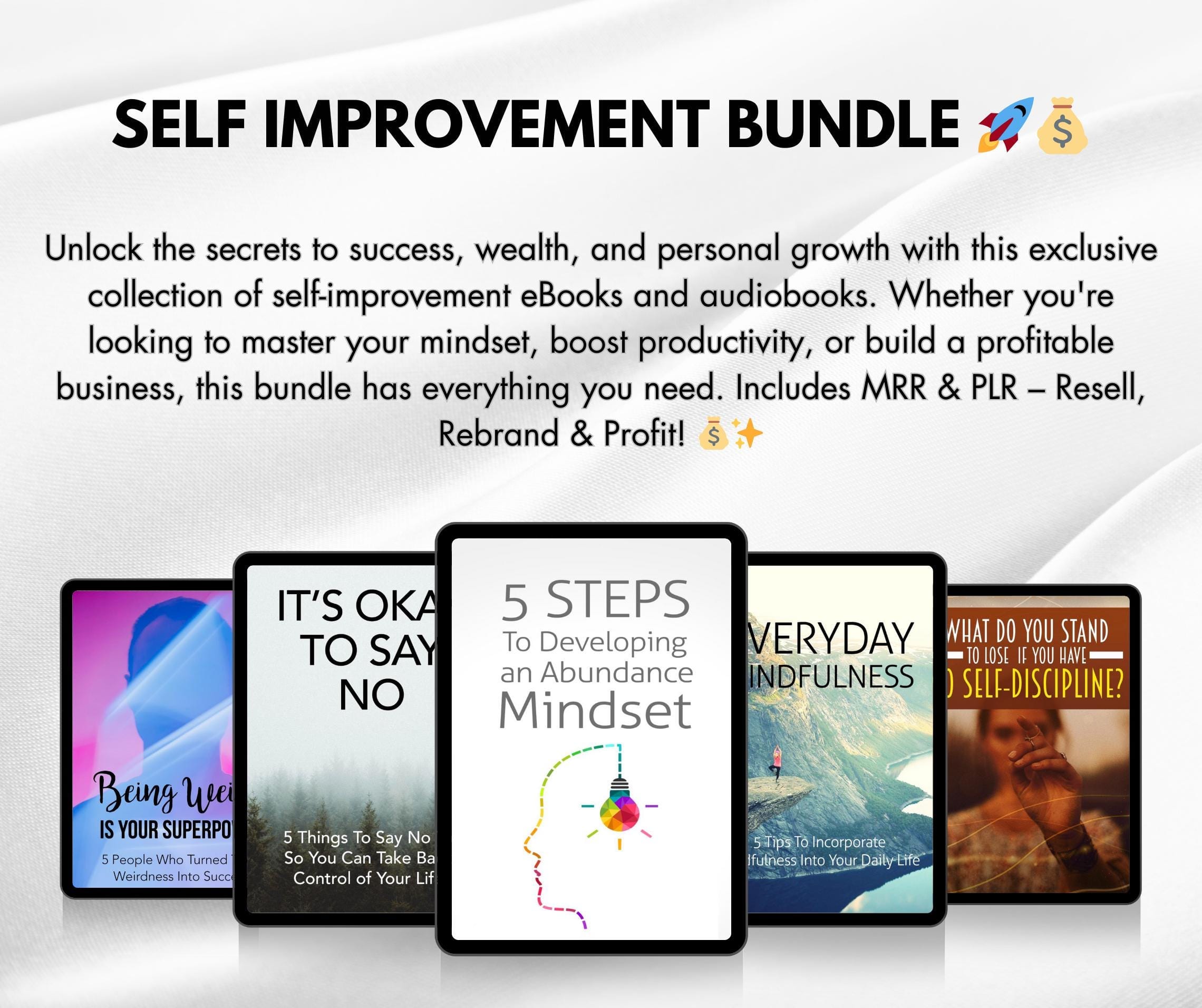 Self-Improvement eBooks Bundle: 750+ PLR & MRR for Resale - Image 5
