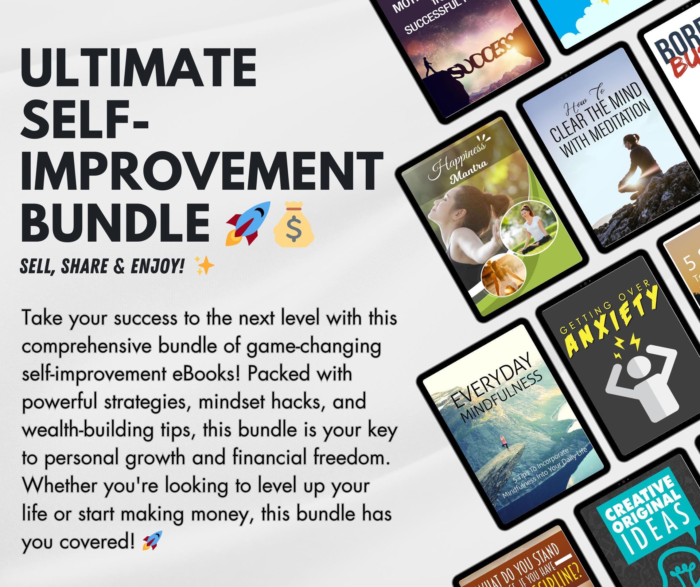Self-Improvement eBooks Bundle: 750+ PLR & MRR for Resale - Image 4