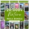20,000+ nature aesthetic video bundle for faceless reels, TikTok, Instagram and YouTube with Master Resell Rights.