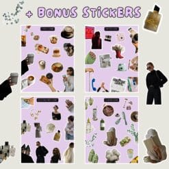 Editable aesthetic carousel templates for Instagram and TikTok with MRR and PLR rights for reselling and social media growth.