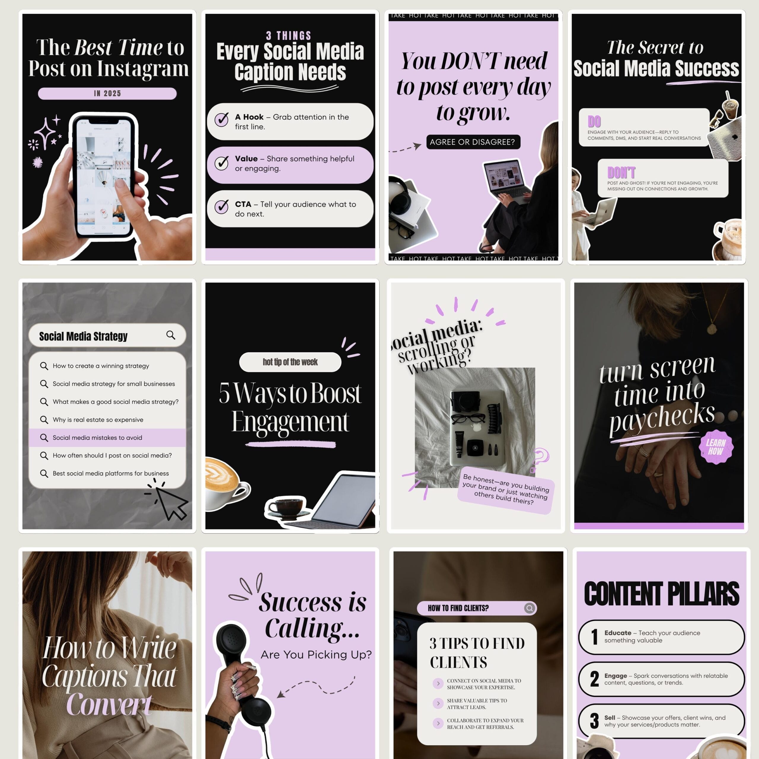 Aesthetic Carousel Templates for Instagram & TikTok - Image 4