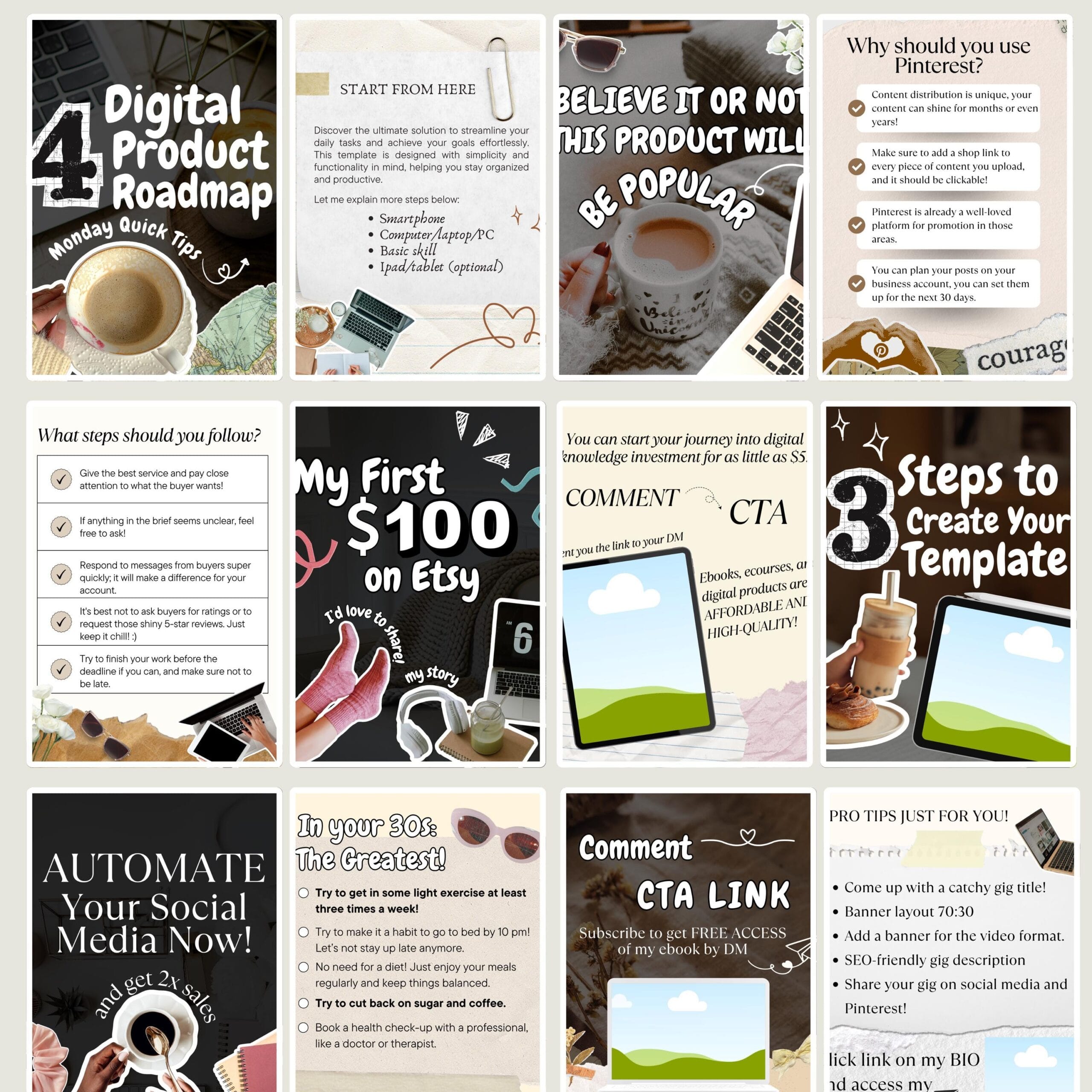 Aesthetic Carousel Templates for Instagram & TikTok - Image 3