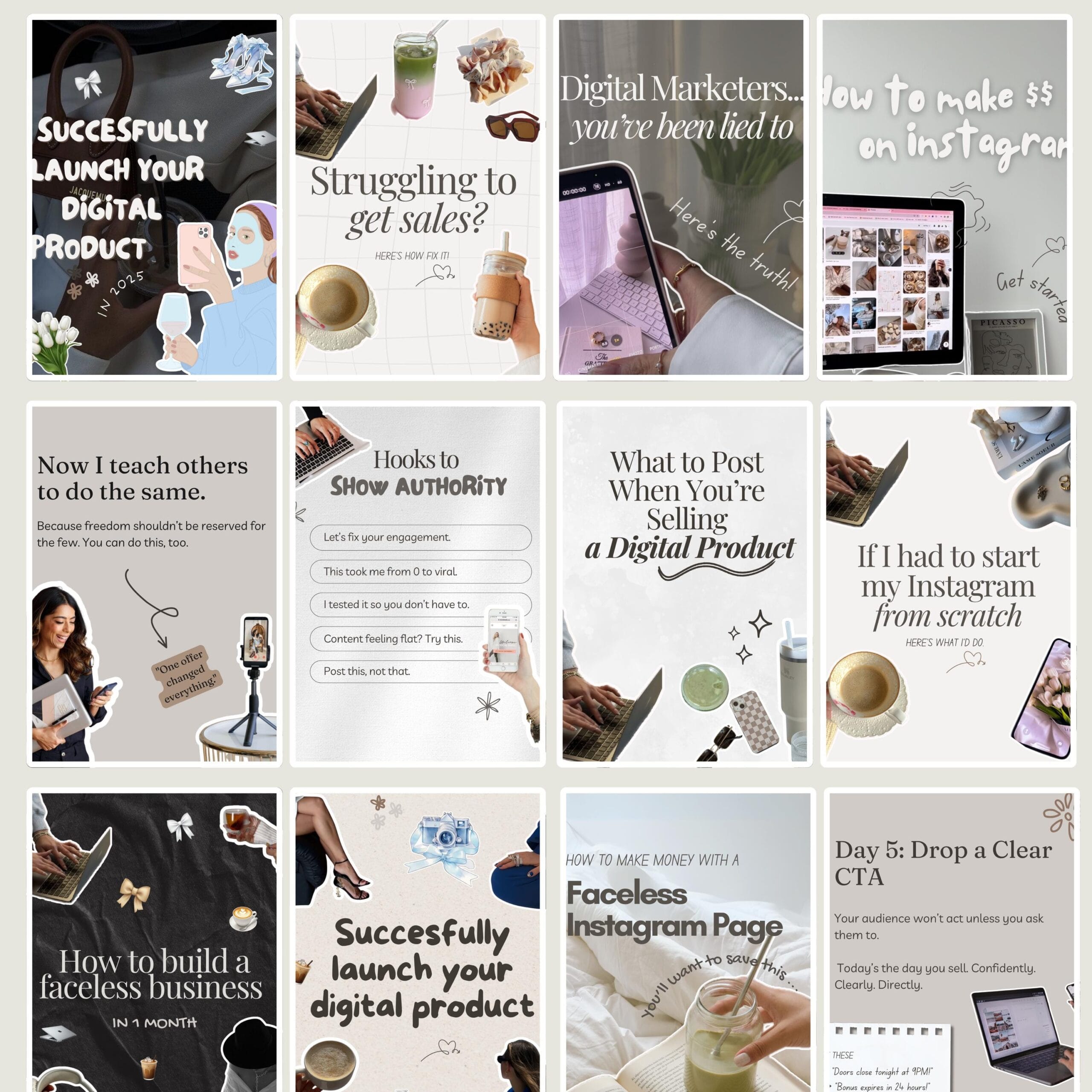 Aesthetic Carousel Templates for Instagram & TikTok - Image 2