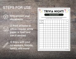 Printable Trivia Games Bundle – 16 Trivia Categories for Pub, Work, or Family Game Nights (Digital PDF Download)